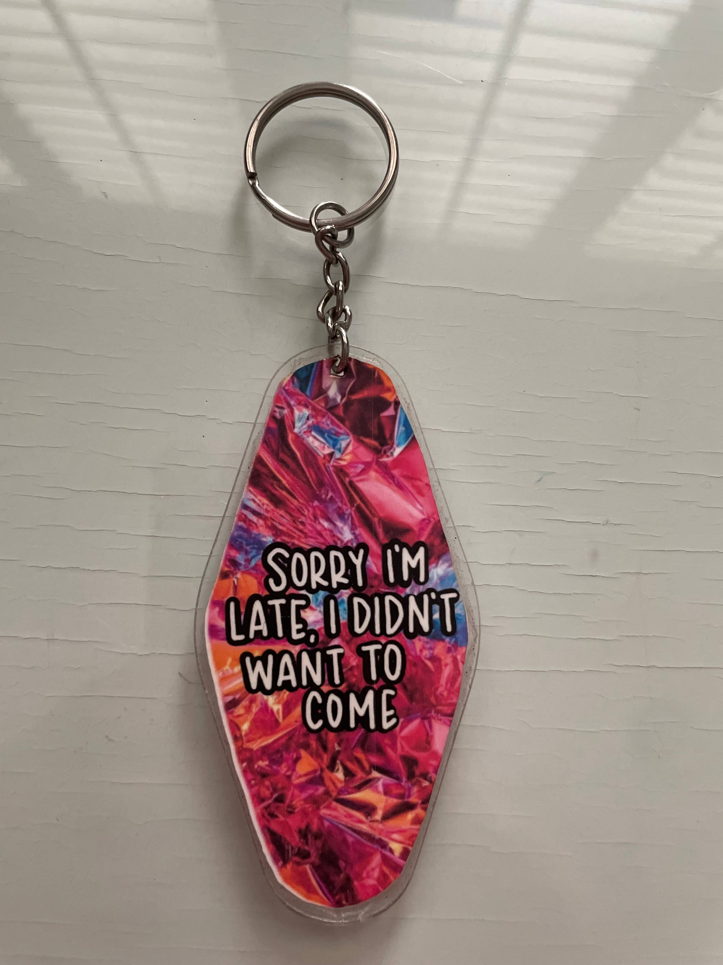 Mallory Taylor Designs - Wholesale Keychain - Women's - Sorry I'm Late Keychain1