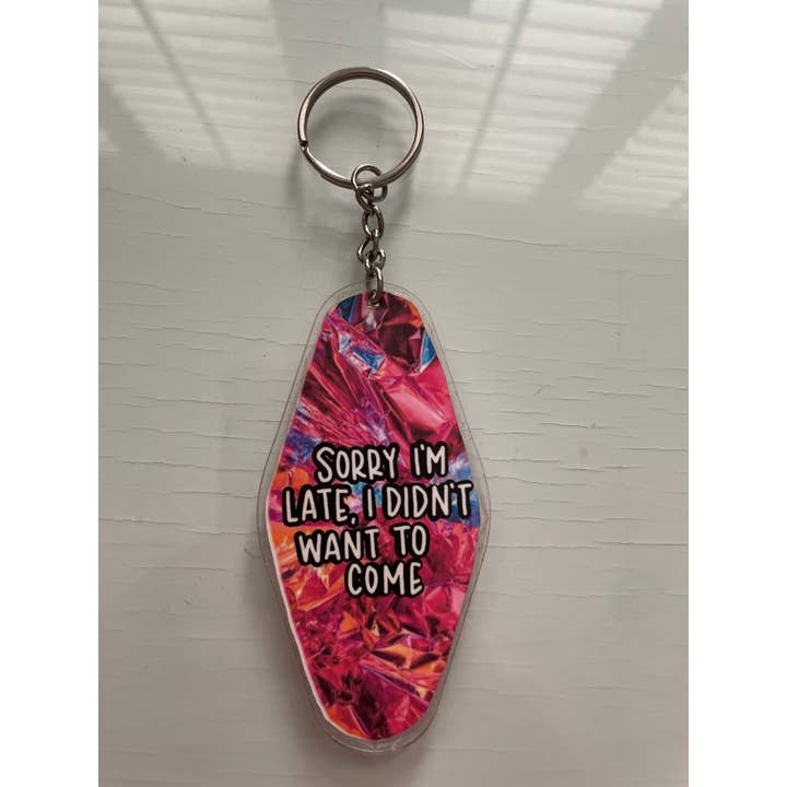 Mallory Taylor Designs - Wholesale Keychain - Women's - Sorry I'm Late Keychain1