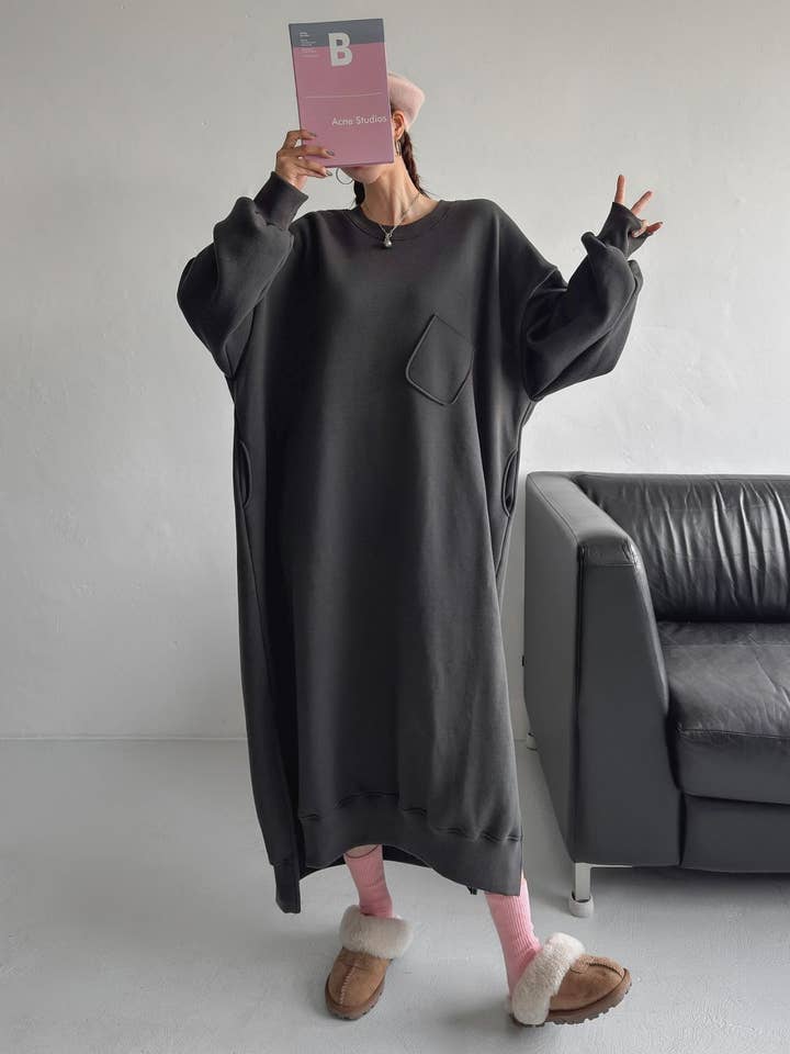Little Light - Wholesale Dress - Women's - Cozy Long Fleece Ops — Made in Korea12