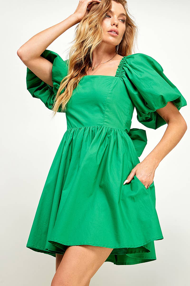 Sweet Lemon - Wholesale Dress - Women's - Cloudpuff Bow-Back Mini Dress17