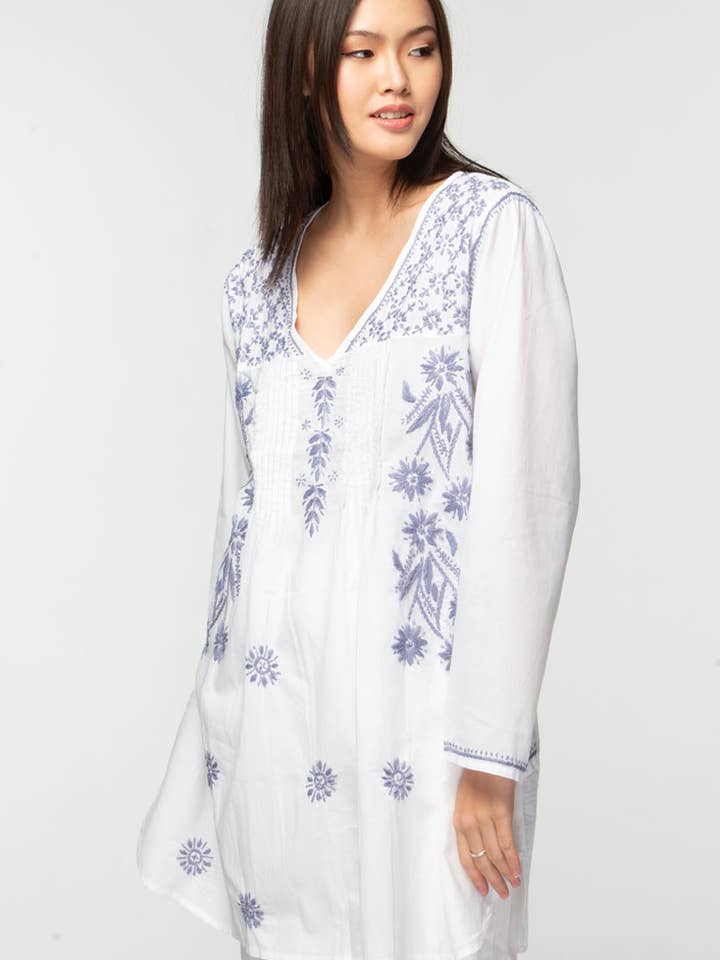 Sevya Handmade - Wholesale Tunic - Women's - Divya Hand-Embroidered Cotton Tunic