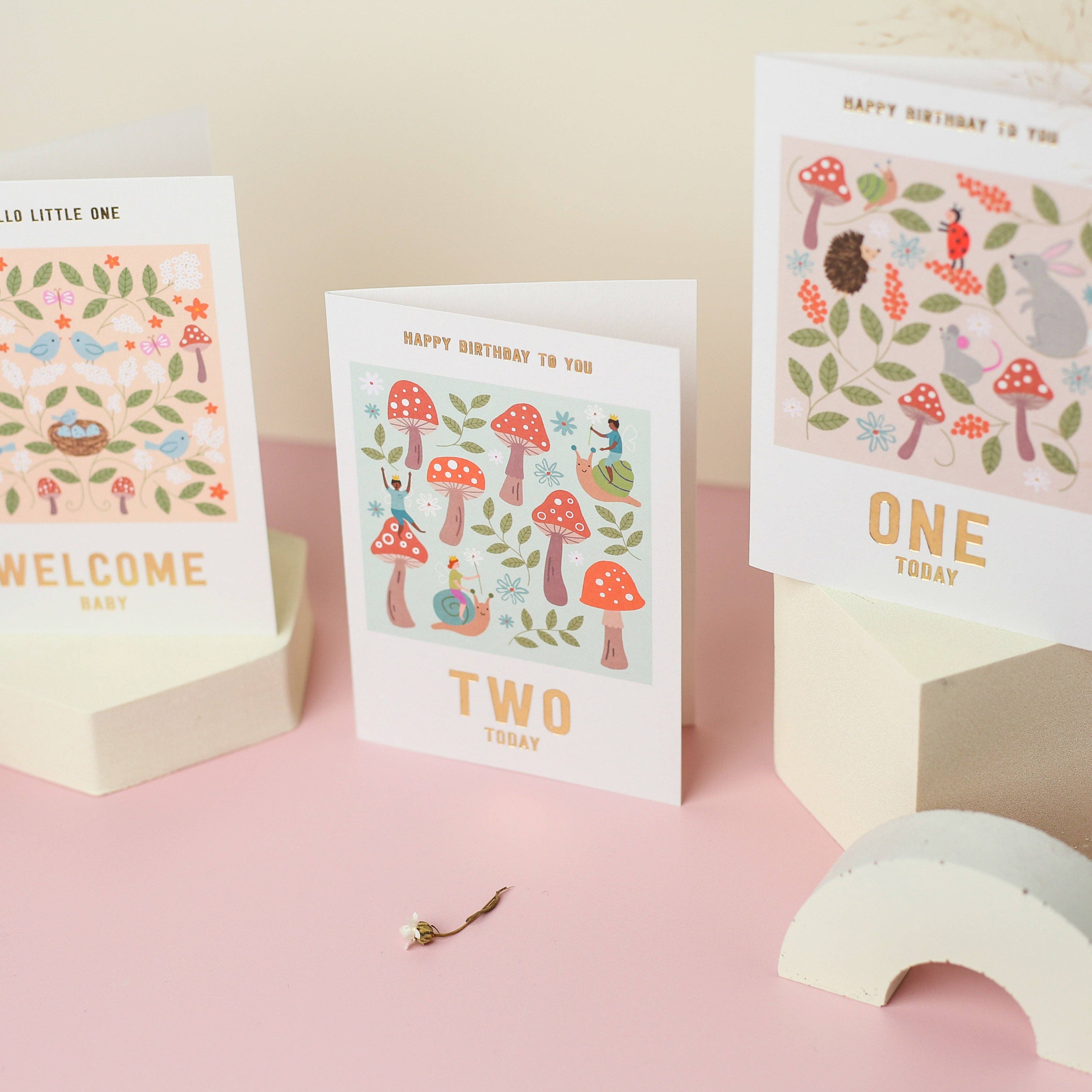 Mifkins - Wholesale Birthday Card - Woodland Antics Toadstool 2nd Birthday Card2