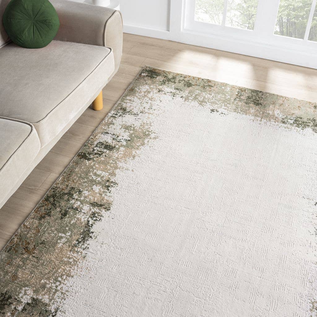 Abani Rugs – Großhandel Teppichvorleger – Abani Teppiche Ivy Beige Grün Rand Teppich7