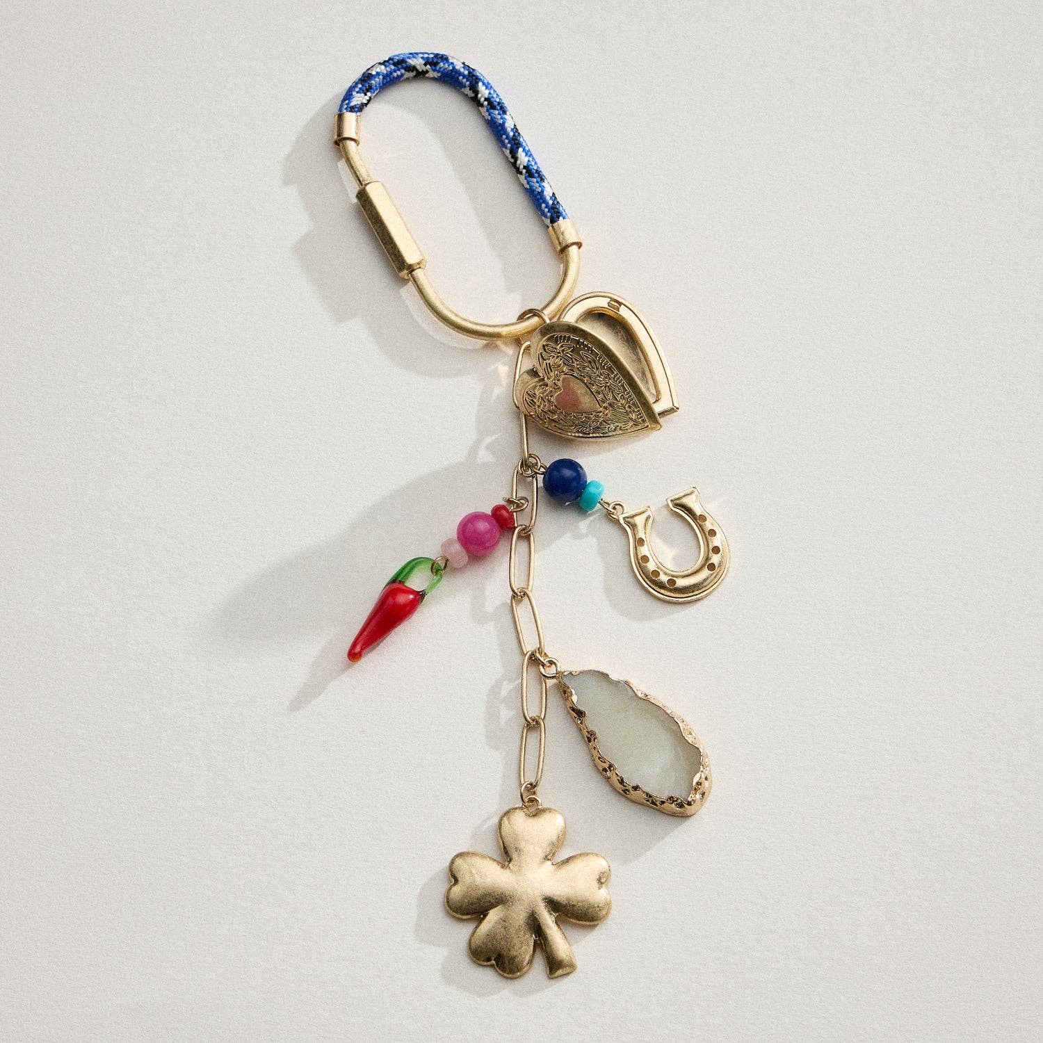 Lilla Haven - Wholesale Purse/Bag Accessory - Unisex - Lucky Charm Keychain with Heart, Clover and Horseshoe2