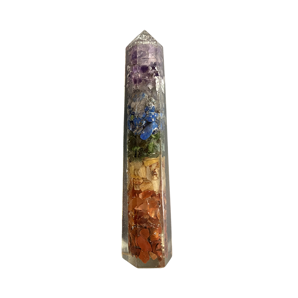 VIE - Vente Pierre et cristal de spiritualité - Tour obélisque en orgonite, 10-12 cm20