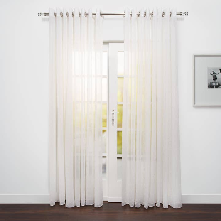 Napa Natural Toned Linen Inspired Sheer Grommet Curtain 108" x 95" for wholesale by Casa Mia