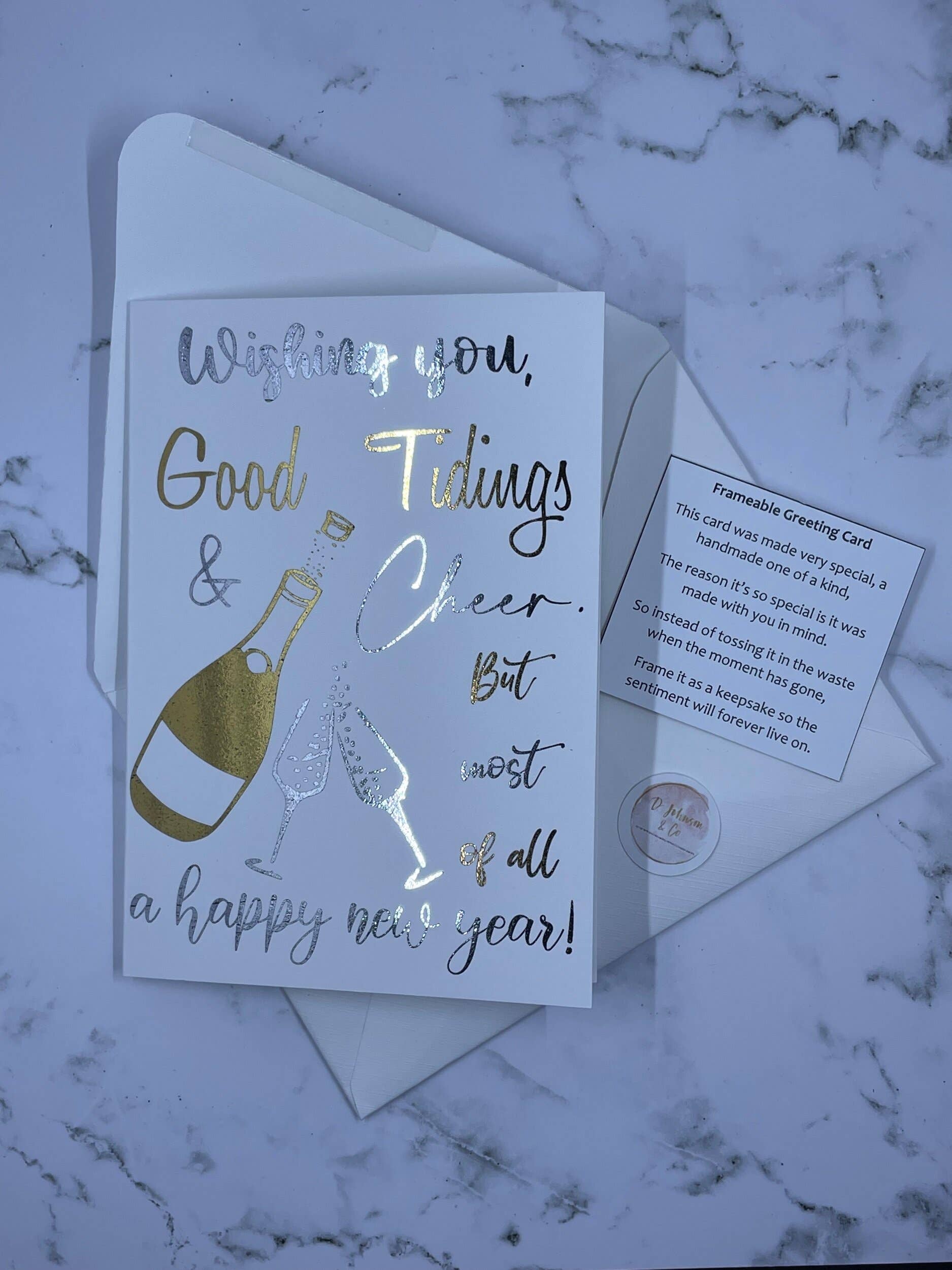 D. Johnson & Co Greetings - Wholesale New Year's Card - Good Tidings & Cheer Card3