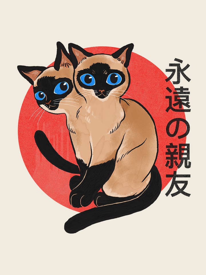 Threadheads - Wholesale Screen printed t-shirt – unisex - Siam Cats T-Shirt5