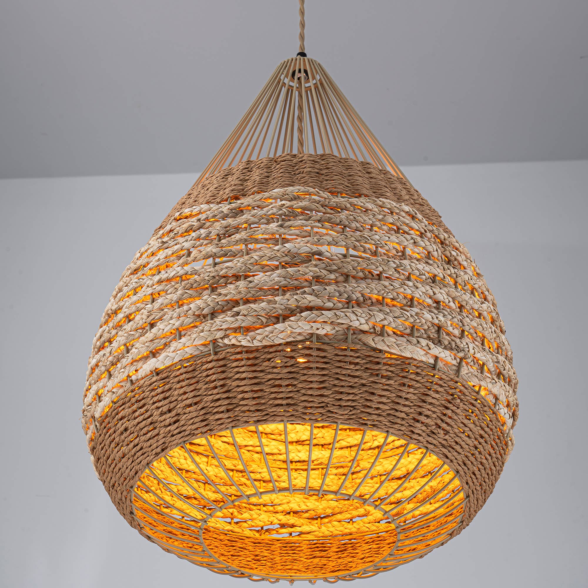 Multi Palma 1-Light Two Tone Teardrop Pendant Light for wholesale on Faire5