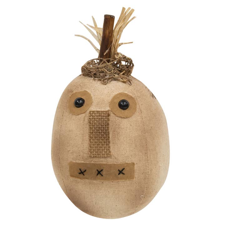 Visage de poupée à la citrouille en crème primitive pour la vente par The Hearthside Collection