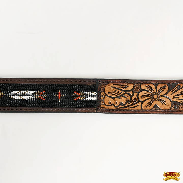 HILASON - Wholesale Belt - Unisex - Western Beautifully Hand Crafted Leather Belt W/ Inlaid Bead