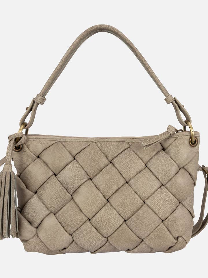 Wang | Schoudertas van geweven leer voor wholesale door Amsterdam Heritage Belts, Bags, Apparel & Jackets EU