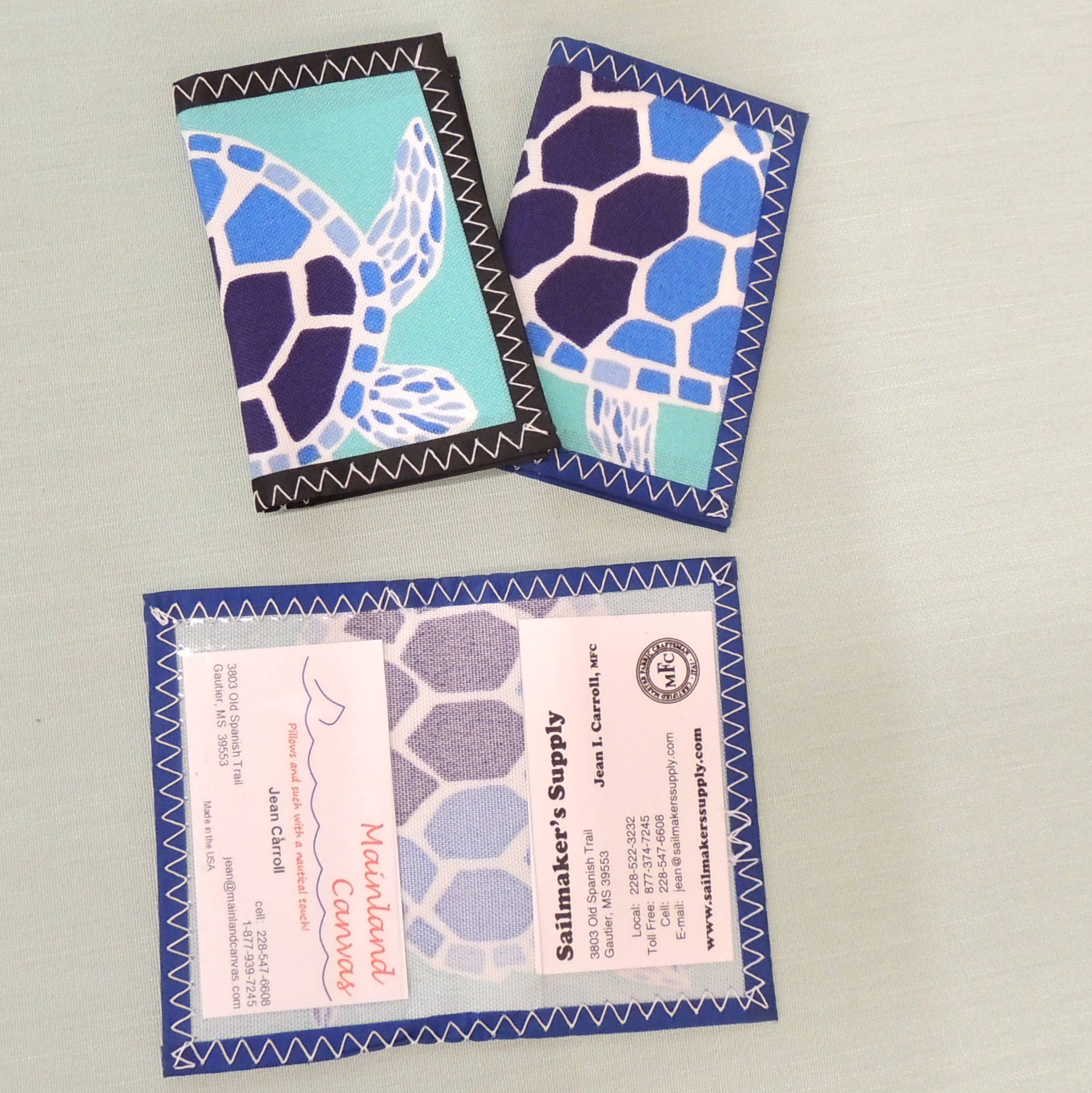 Mainland Canvas – wholesale Business card holder – Business Card Holder, Nautical Fabric1