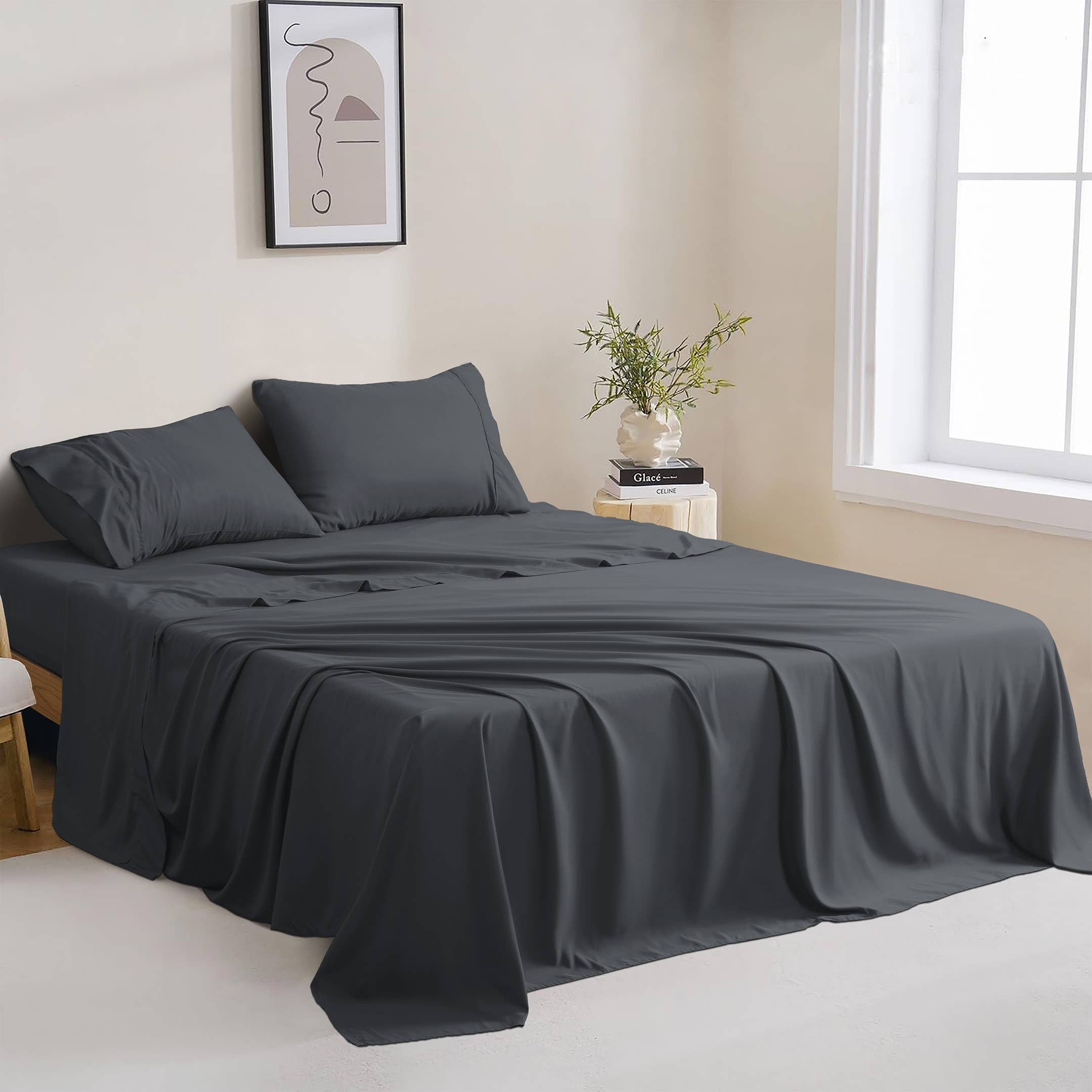 Qatan – wholesale Sheet set – 4 Piece Microfiber Sheet Set - 16" Deep Pocket Fitted Sheet3