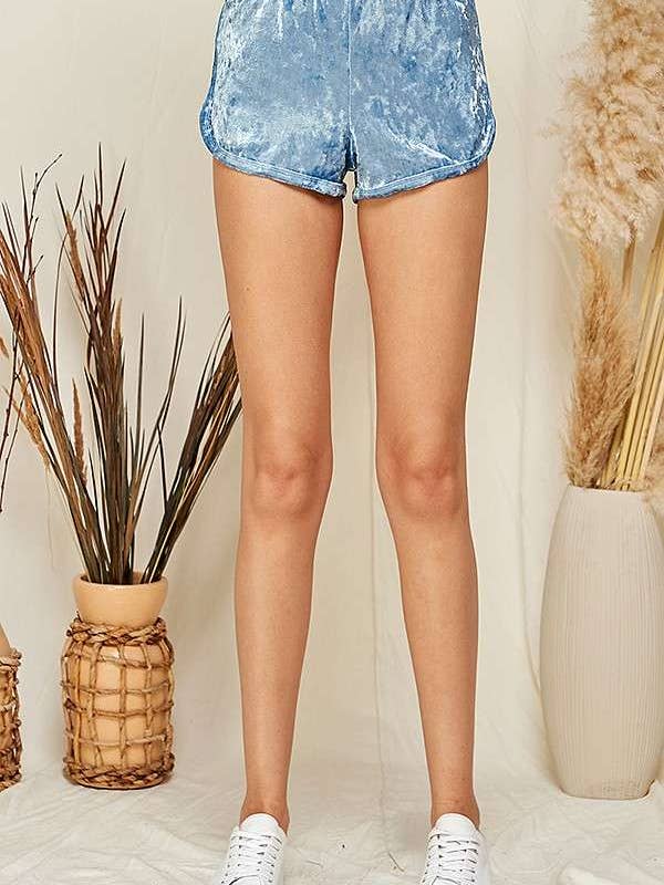 Heart & Hips - Wholesale Korte broeken - Dames - VP30698A - STRETCH VERPLETTERDE FLUWEELEN SHORTS8