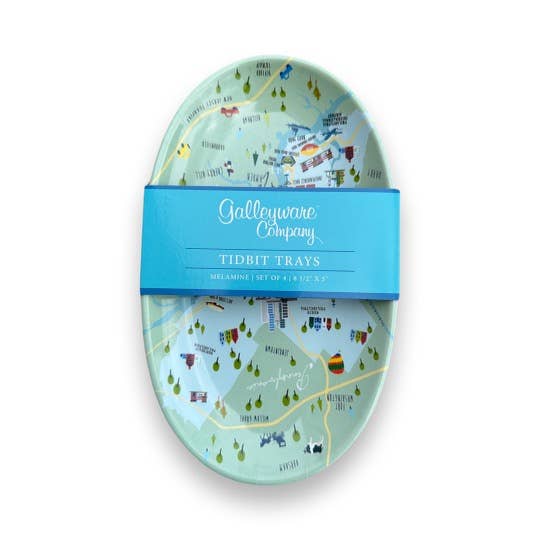 Galleyware - Venta al por mayor Bandeja de servir - Bandeja ovalada Philadelphia para aperitivos de 21,6 x 12,7 cm0