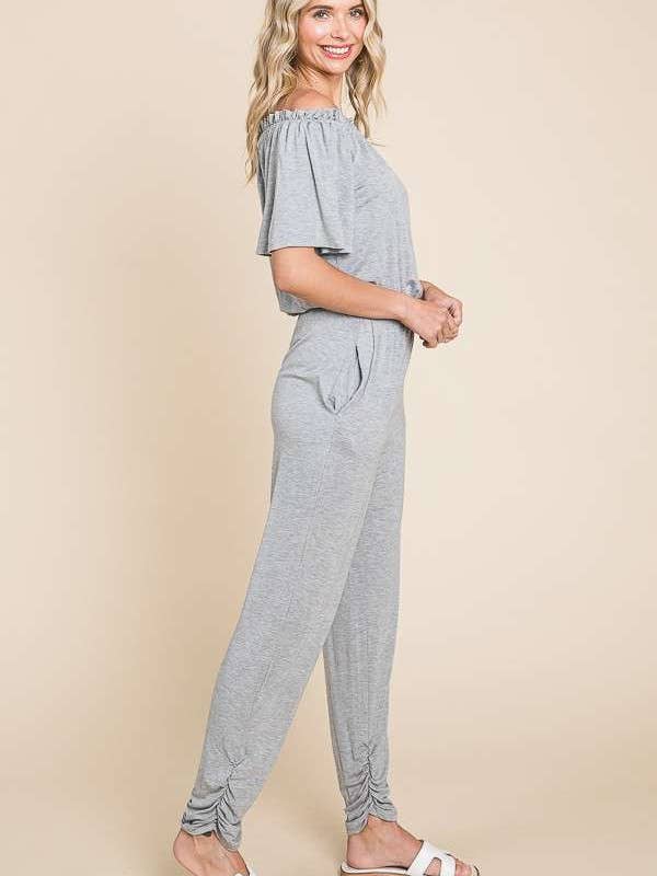 Culture Code - Wholesale Jumpsuit - Women's - CAR1489 - OFF SHOULDER PEASANT JUMPSUIT7
