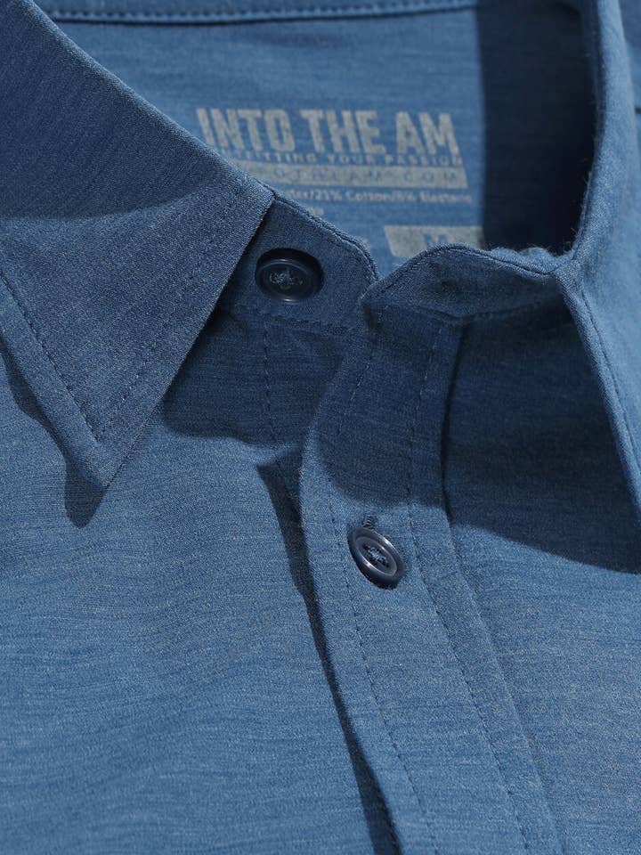 INTO THE AM - Vente Chemise à col boutonné – homme - Chemise boutonnée à manches longues pour hommes27
