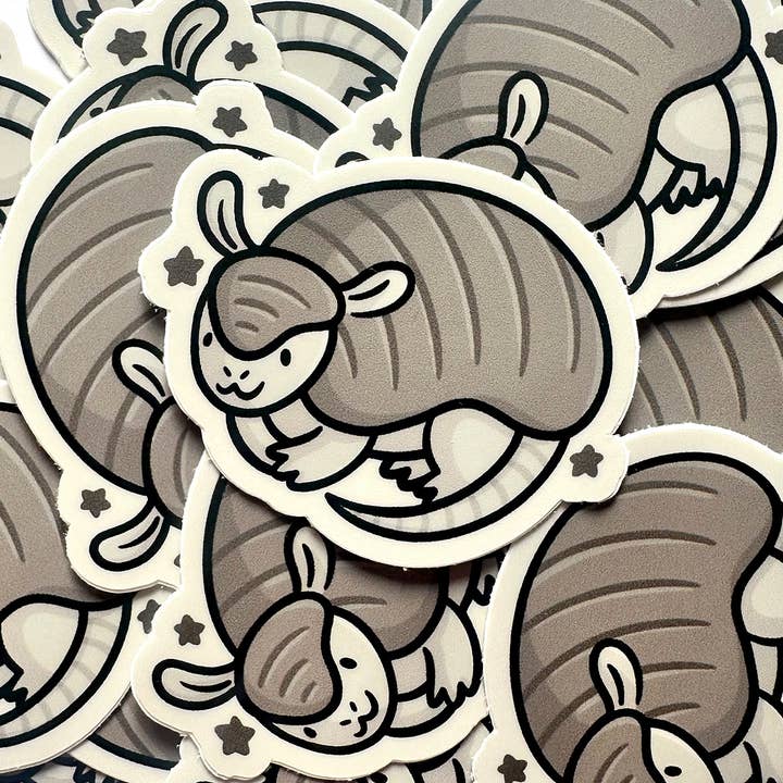 Armadillo Mini Sticker for wholesale by Shop Emily M