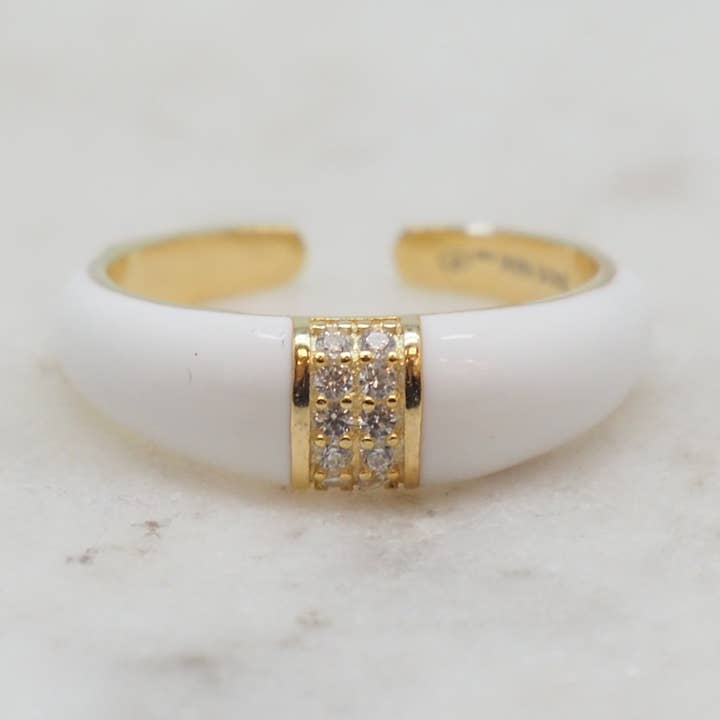 Popiglam white - Silver Ring 925 NR944W for wholesale by NIIKI PARIS