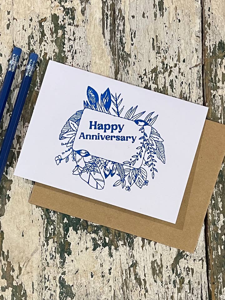 Happy Anniversary Card for wholesale by Breakout Press Co.