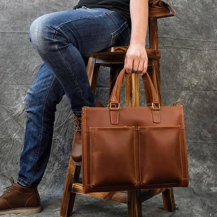Steel Horse Leather – wholesale Portfölj – Dam – Dagmar läder portfölj | Vintage läder Messenger Väska