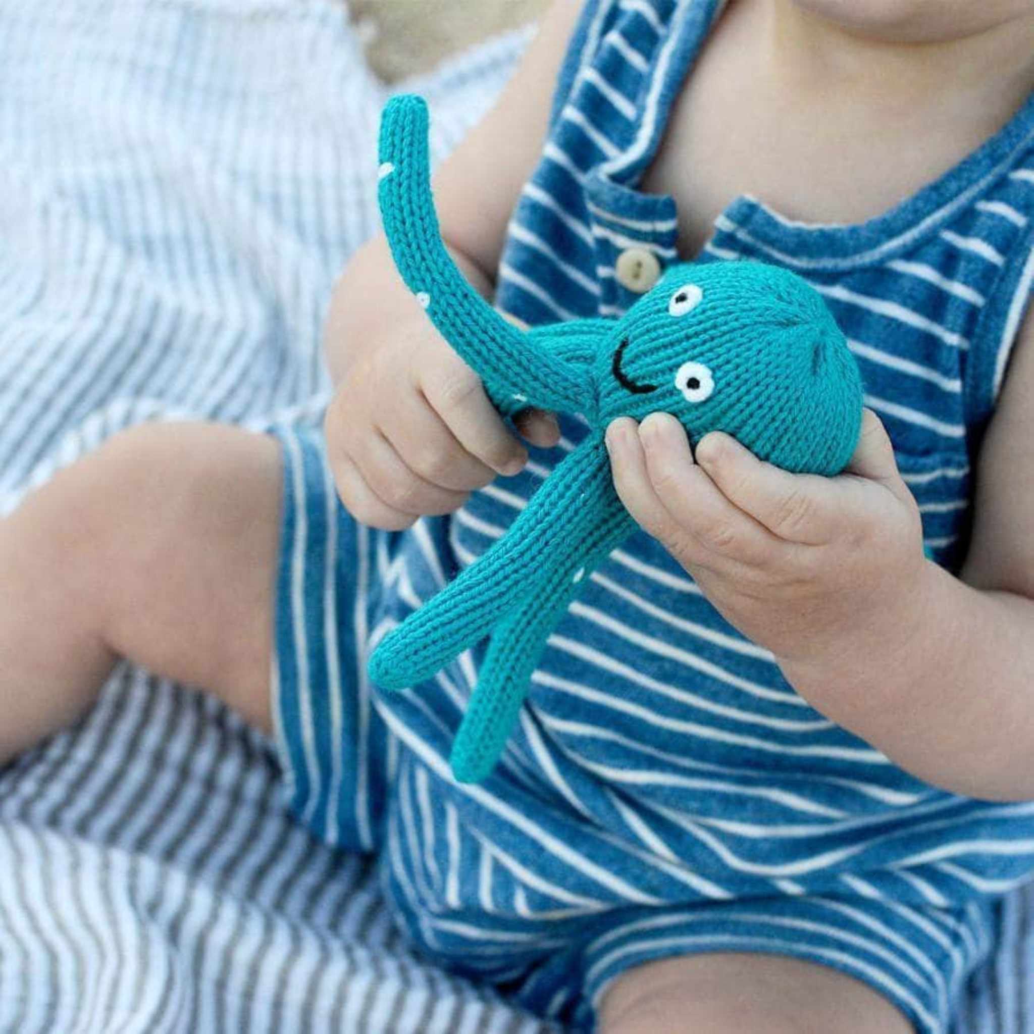 Estella - Wholesale Handheld Rattle - Baby - Baby Rattle Toy - Octopus Rattle (Turquoise)6