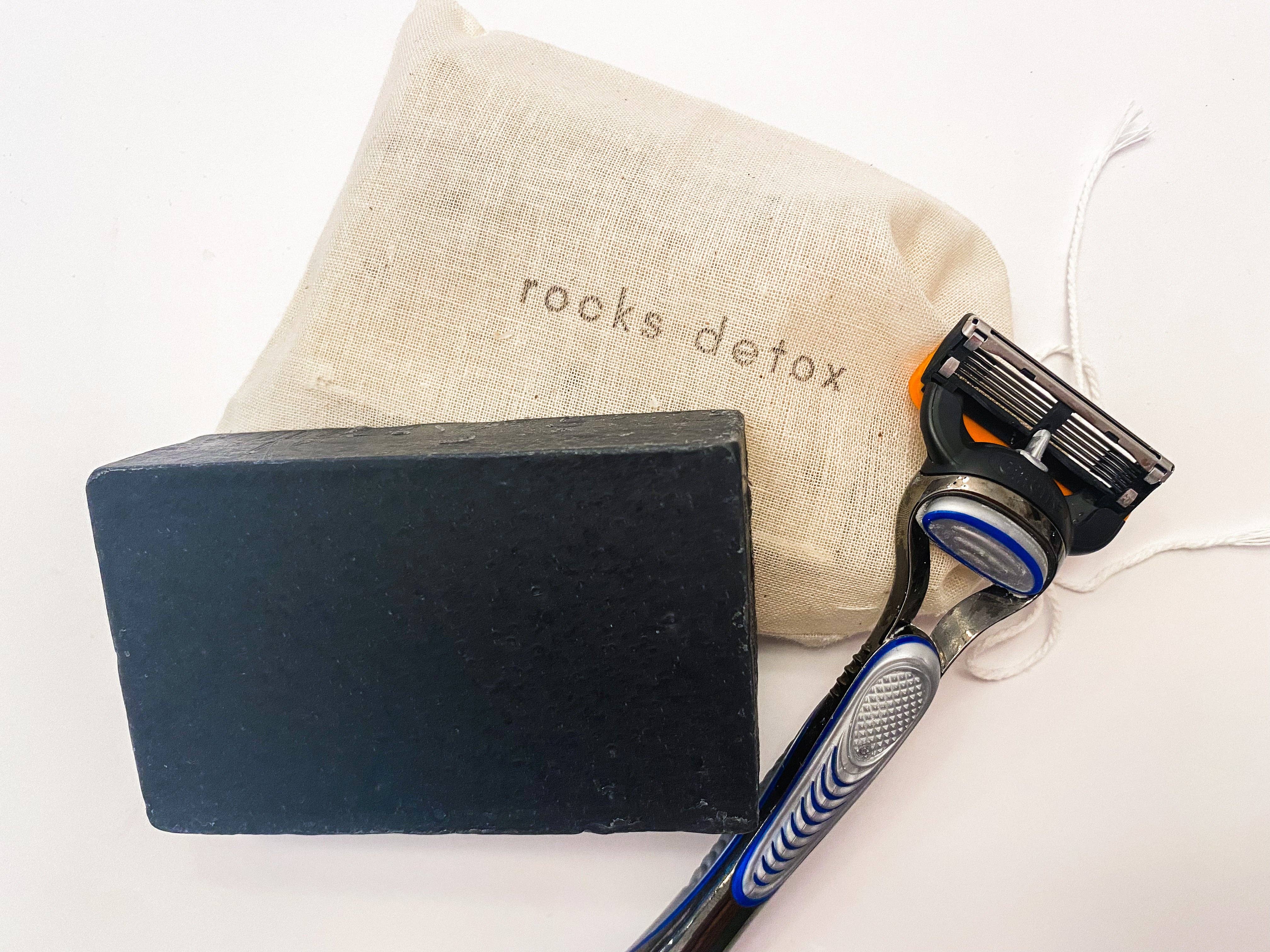 Rocks Detox - Wholesale Shave Soap - Men's - Charcoal Shave Soap4