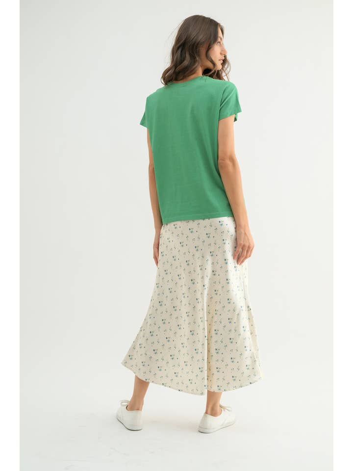 Wishlist Apparel - Wholesale T-Shirt - Women's - SHORT SLEEVE SLUB BOYFRIEND FIT TEE / WL24-94717