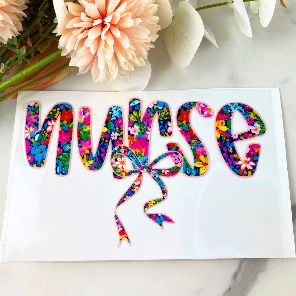 HKS Custom Designs – wholesale Sticker – Nurse Flower Pattern | 4" UV DTF Decal0