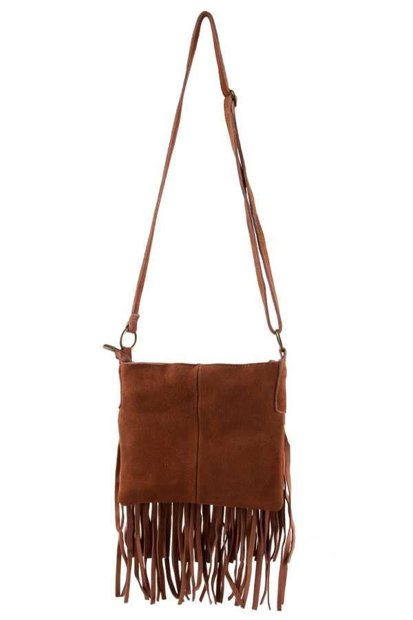 Beige Ægte læder Fringe Crossbody taske 2664 for engroshandel på Faire2