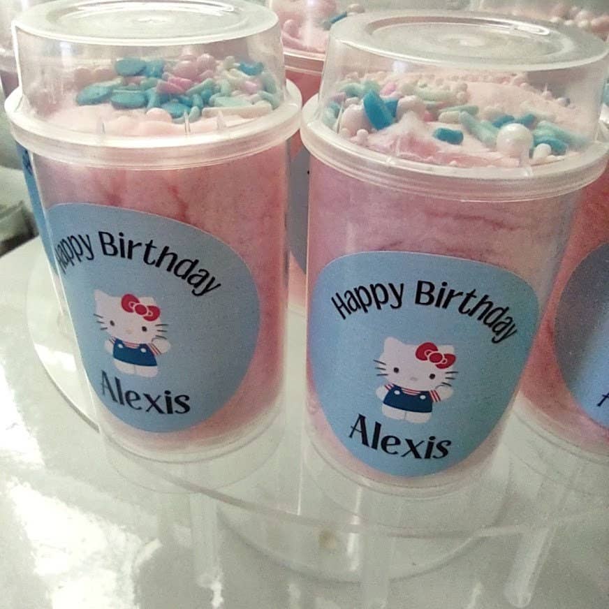 Hey Sugar Cotton Candy - Wholesale Lollipop - 15 Cotton Candy Party Favors, custom Push Pop treats, custom cake pops, baby shower favor, smash cake, gender reveal candy, dessert table4