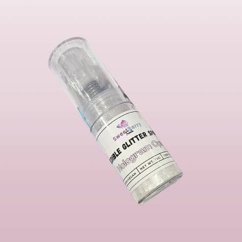 Sweetberry Treats - Venta al por mayor Kit de decoración de tartas - Spray de purpurina comestible holográfica con ópalo holográfico
