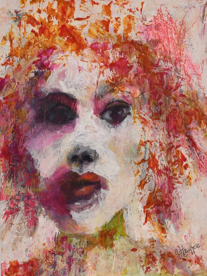 Vintage Face 1 for wholesale by Cindy Hawkes Art