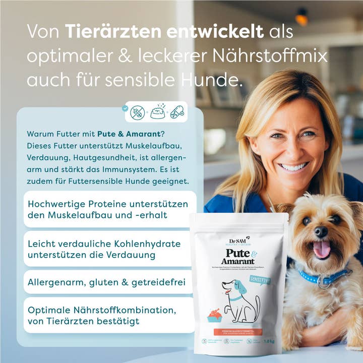 DrSAM - Wholesale Pet food – Dog - Premium dry turkey & amaranth food for dogs - 1.8 kg5