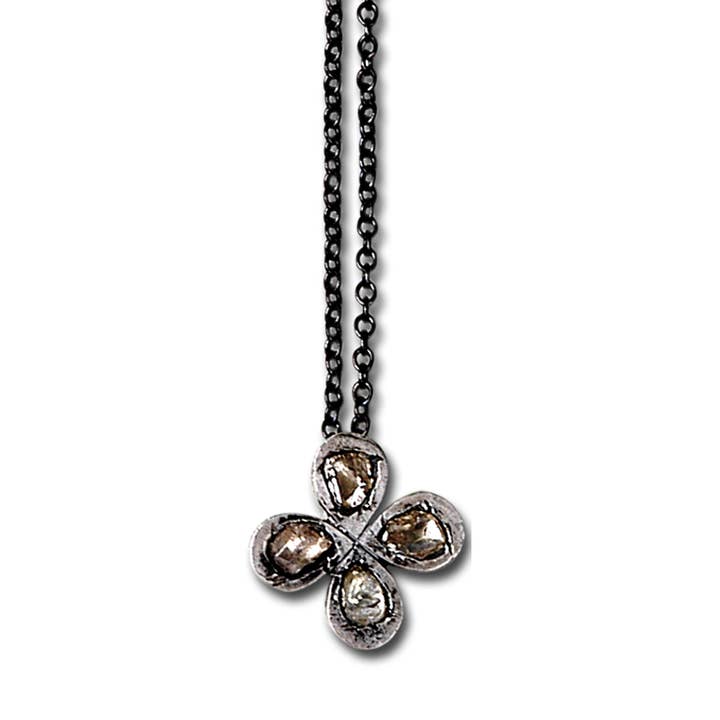 ROSA 4- PETAL DIAMOND PENDANT for wholesale by Himatsingka