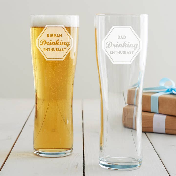 Becky Broome - Wholesale Bierglas/pul - Gepersonaliseerd 'Drinking Enthousiast' glas - Pint