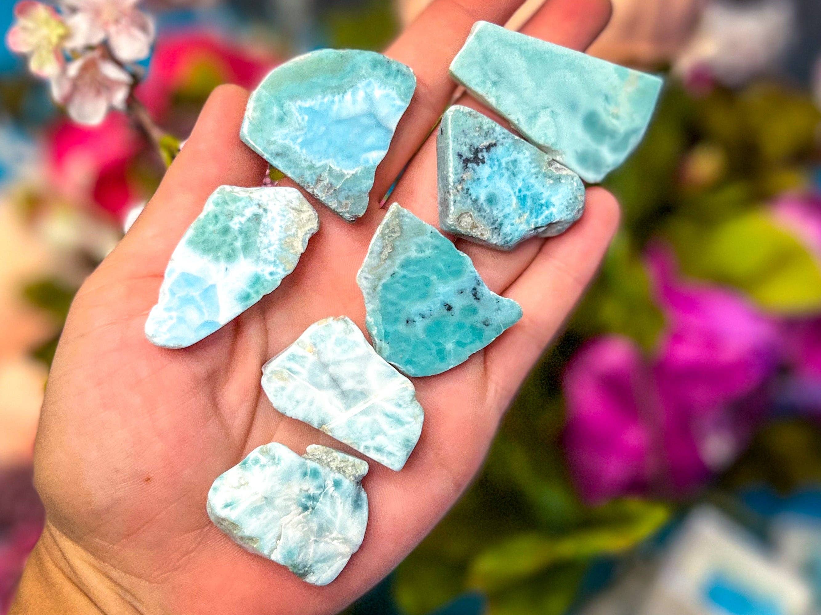 Mandala Gems - Venta al por mayor Piedras/cristales espirituales - Láminas pulidas de larimar de buena calidad11