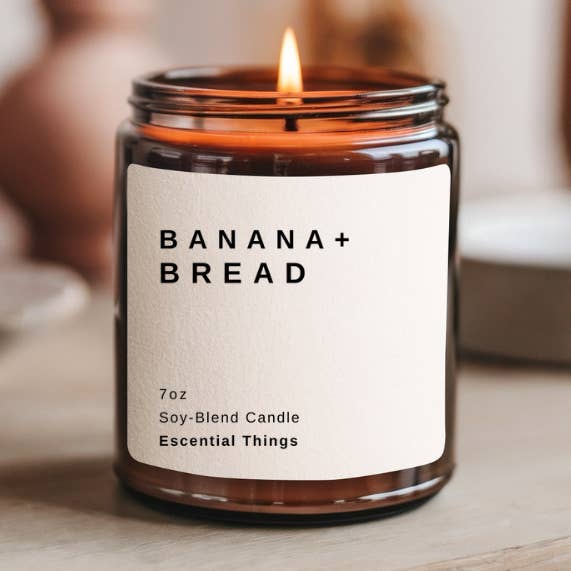 Banana Bread Candle for wholesale by Escential Things