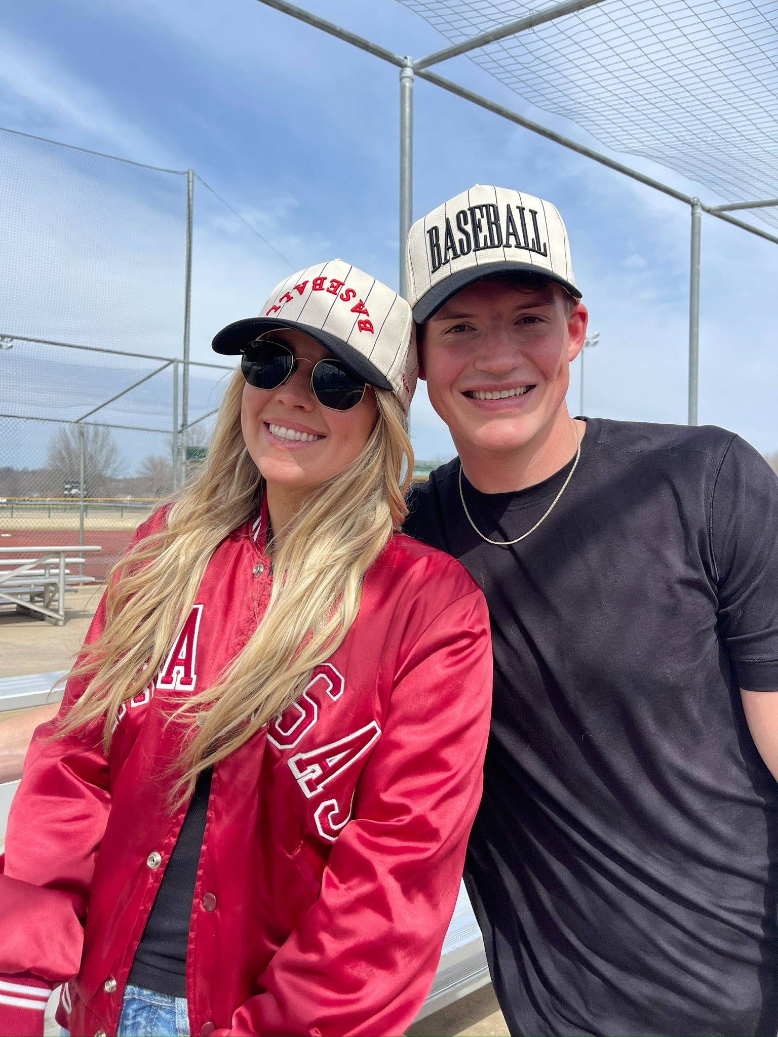 KENZKUSTOMZ - Wholesale Trucker Hat - Women's - BASEBALL - Red on Black Stripe Vintage Hat7