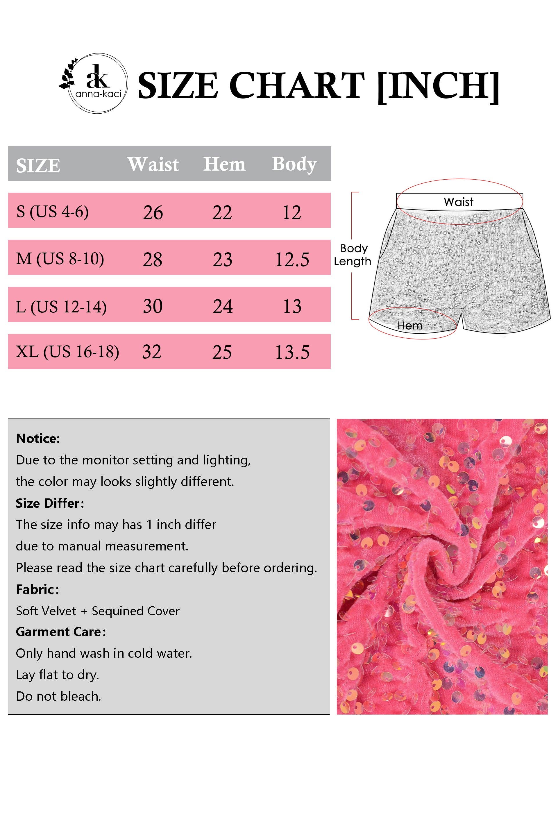 Anna Kaci Wholesale - Wholesale Shorts - Women's - Sparkly Sequin Shorts Elastic Waist with Pockets41