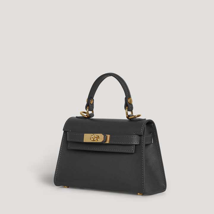 Voemièn - Wholesale Top handle bag – women's - Victoria Bag in Black Epson Leather1