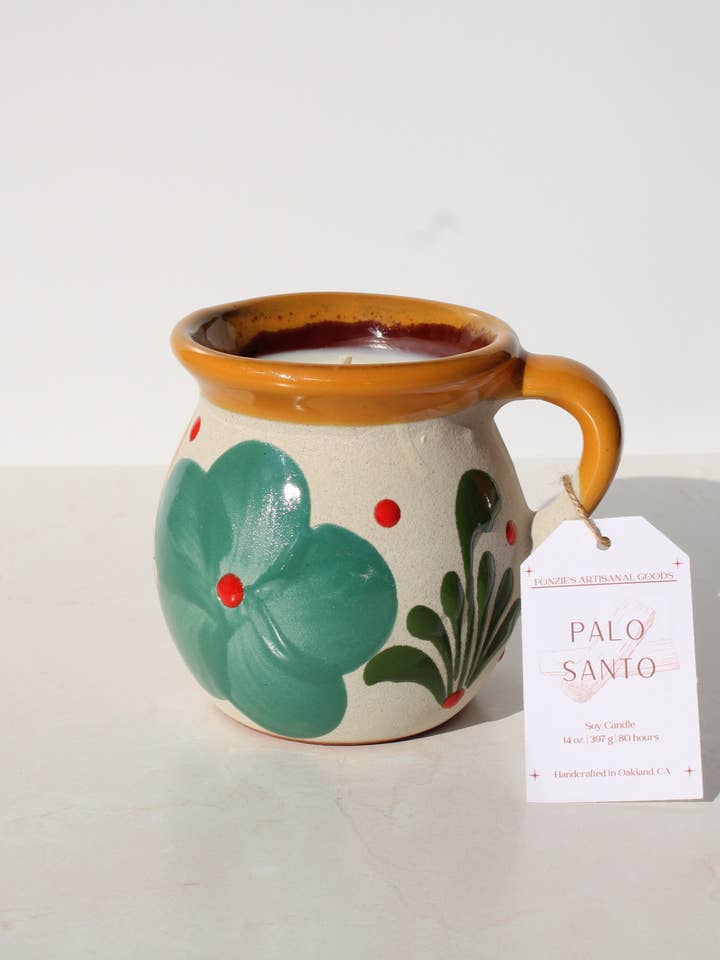 Palo Santo Jarrito Candle - 14oz for wholesale by Fonzie's Artisanal Goods