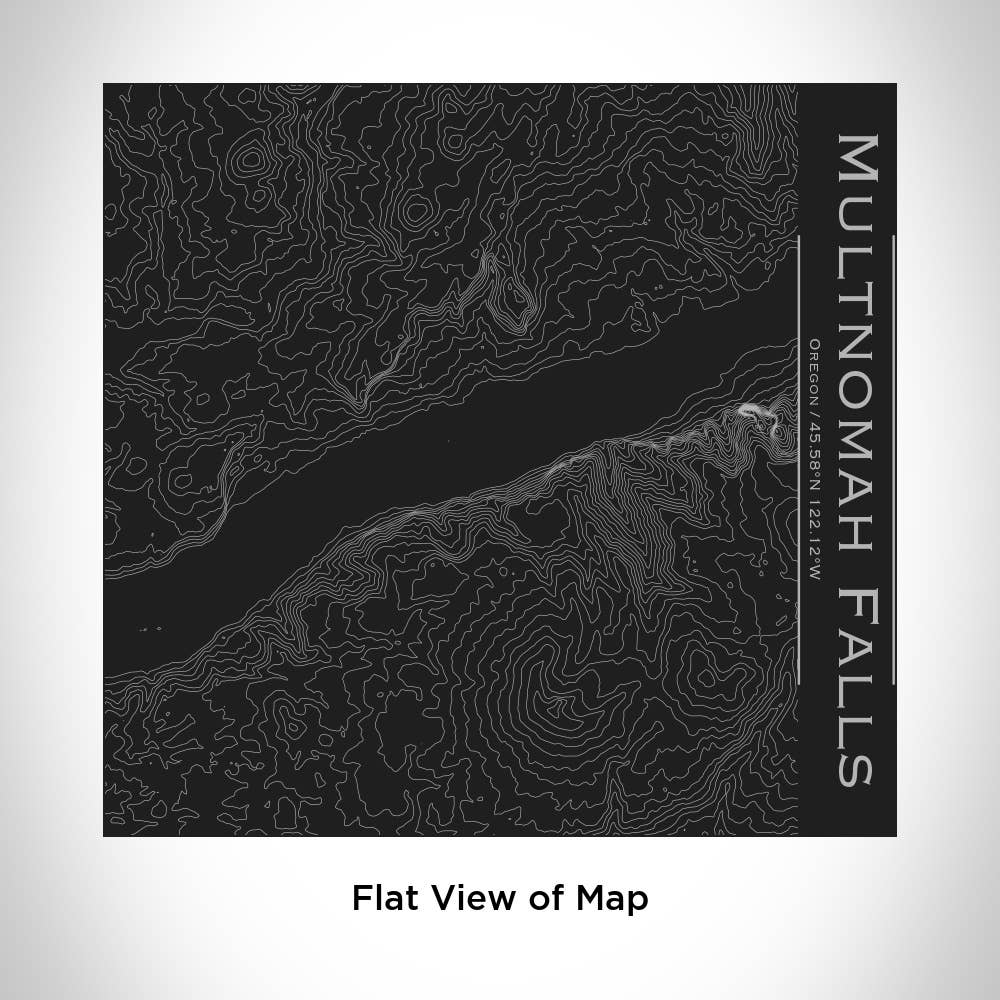 JACE.design - Wholesale Insulated Mug/Tumbler - Multnomah Falls OR Topographic Map Tumbler in Matte Black1
