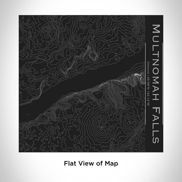 JACE.design - Wholesale Insulated Mug/Tumbler - Multnomah Falls OR Topographic Map Tumbler in Matte Black1