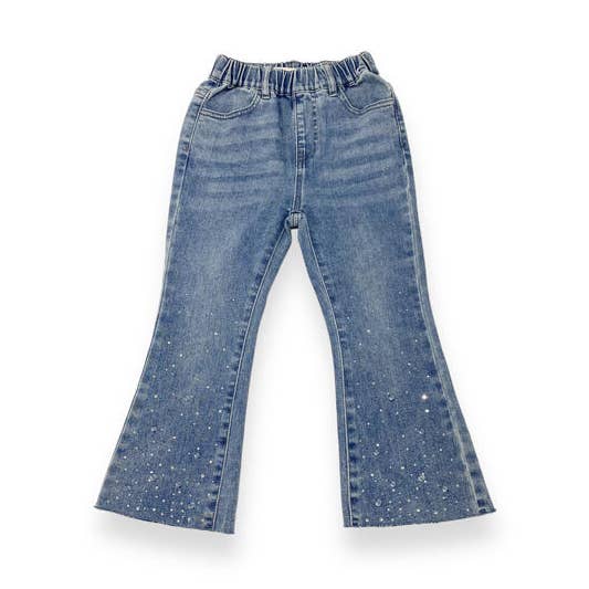 16379 Clear Stone Flare Jeans for wholesale by Doe a Dear