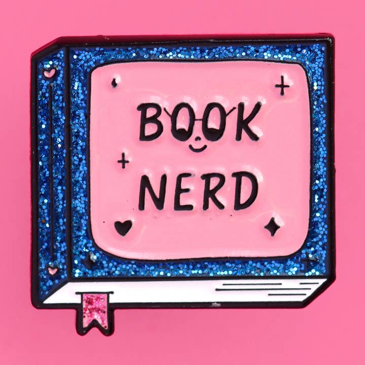 Épingle en émail "Book Nerd" pour la vente par Fluffmallow (Custom duties for USA are pre-paid by us)
