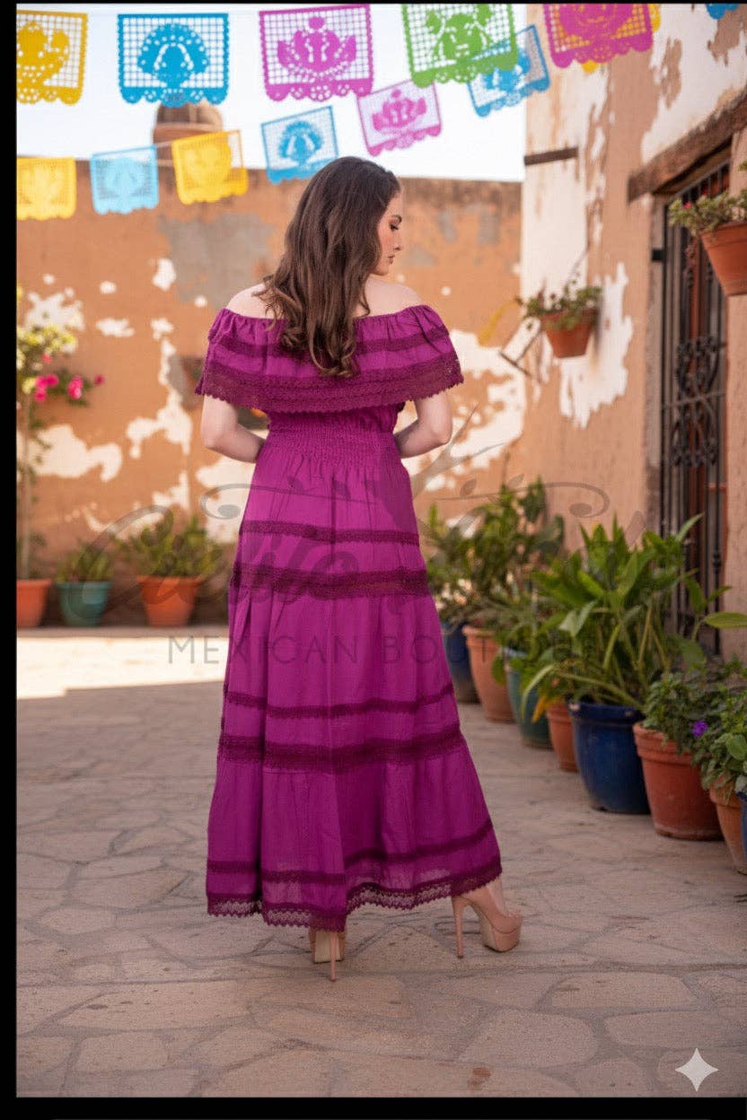 Adalia Maxi Dress Magenta for wholesale on Faire1