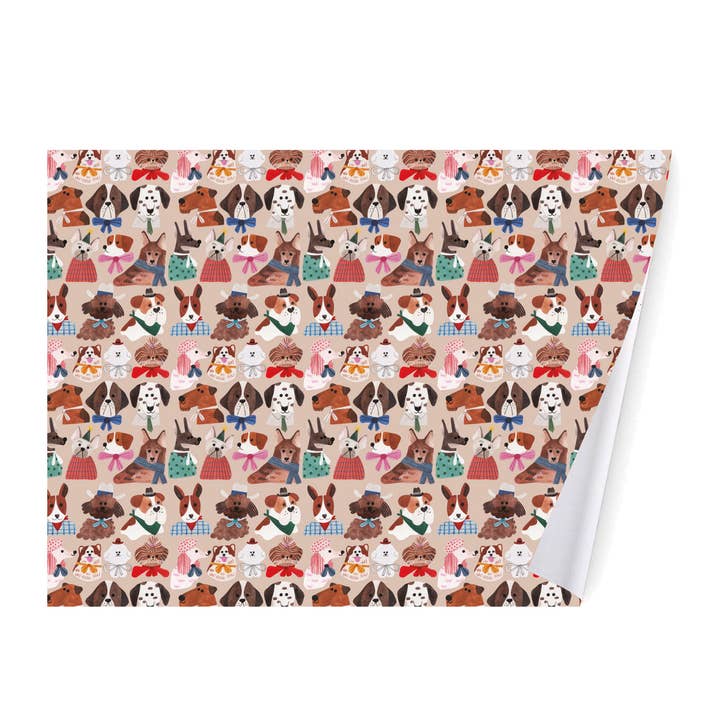 Daria Solak Illustrations – wholesale Flat wrap – WRAPPING PAPER Dogs