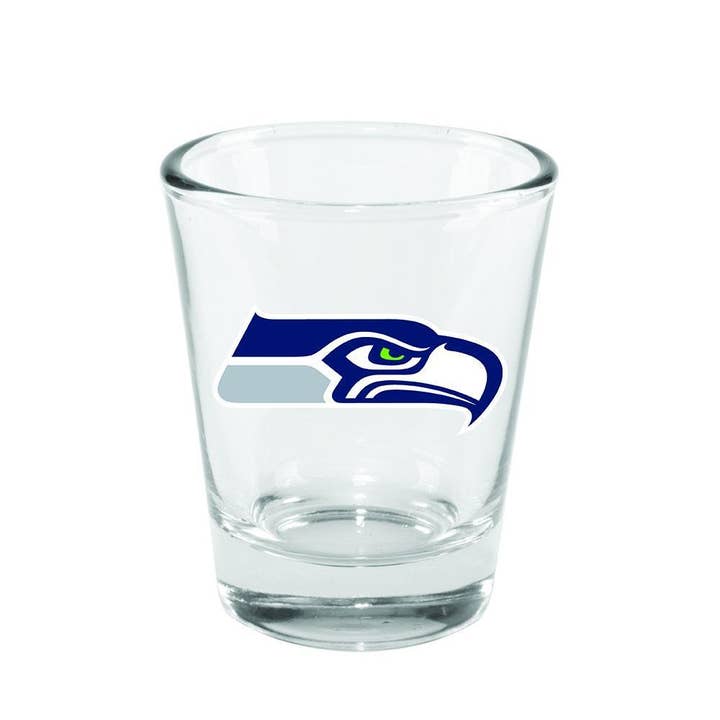 The Memory Company - Wholesale Shot Glass - 2oz Clear Shot Glass W/Color Logo | Seattle Seahawks